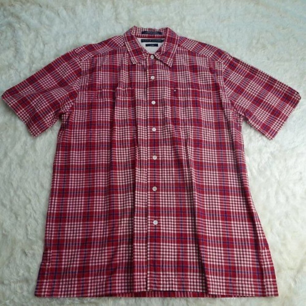 Tommy Hilfiger Indigo Short Sleeve Shirt Medium